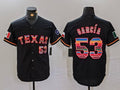 Custom #53 Black TEX Baseball Shirt Top