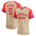 Custom #5 Cream 2024 TEX Baseball Shirt Top