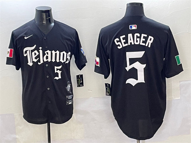 Custom #5 Black 2025 TEX Baseball Shirt Top