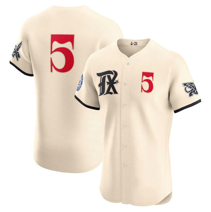 Custom #5 Cream City Connect TEX Baseball Shirt Top