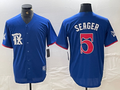 Custom #5 Royal Blue 2023 City Connect TEX Baseball Shirt Top