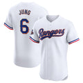 Custom #6 White 2024 TEX Baseball Shirt Top