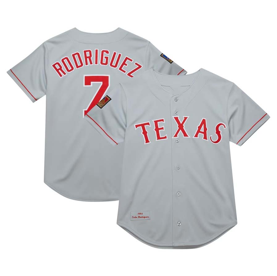 Custom #7 Gray 1994 TEX Baseball Shirt Top
