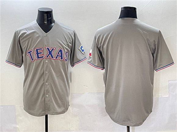 Custom Gray TEX Baseball Shirt Top