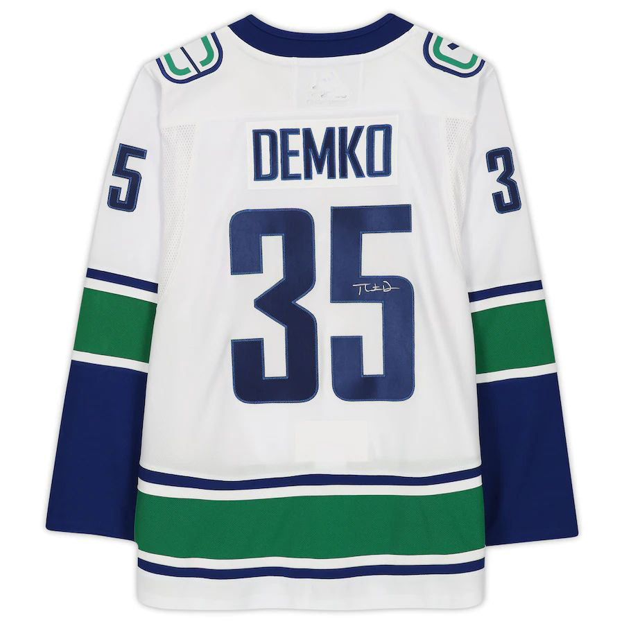 Custom #35 White VAN Hockey Shirt Top