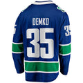 Custom #35 Blue VAN Hockey Shirt Top