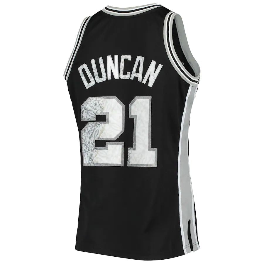 Custom #21 Black 1996 SAS Basketball Shirt Top