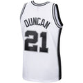 Custom #21 White 1998 SAS Basketball Shirt Top