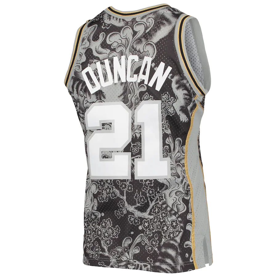 Custom #21 Black 1998 SAS Basketball Shirt Top