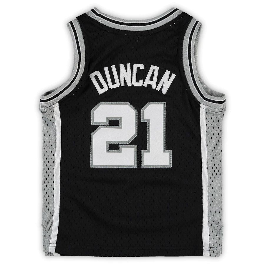 Custom #21 Black 1998 Throwback SAS Basketball Shirt Top