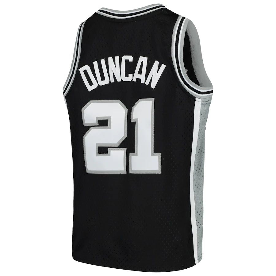 Custom #21 Black Throwback SAS Basketball Shirt Top