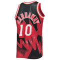 Custom #10 Scarlet 1996 MIA Basketball Shirt Top