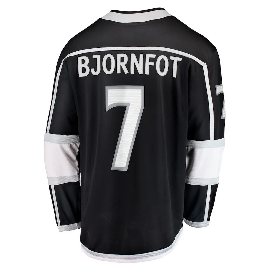 Custom #7 Black LAK Hockey Shirt Top