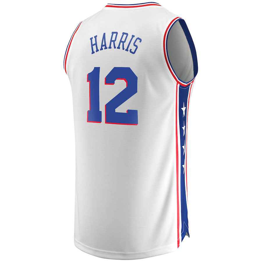 Custom #12 White PHI Basketball Shirt Top