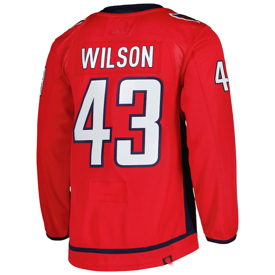Custom #43 Red WSH Hockey Shirt Top