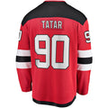 Custom #90 Red NJD Hockey Shirt Top