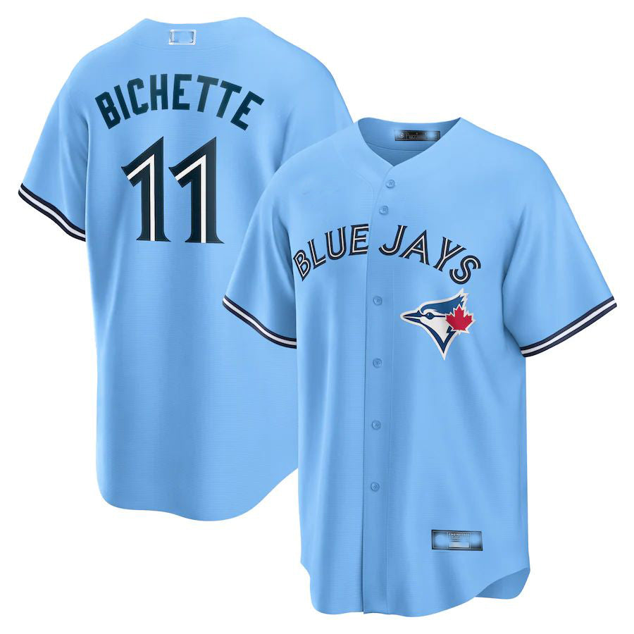 Custom #11 Powder Blue TOR Baseball Shirt Top