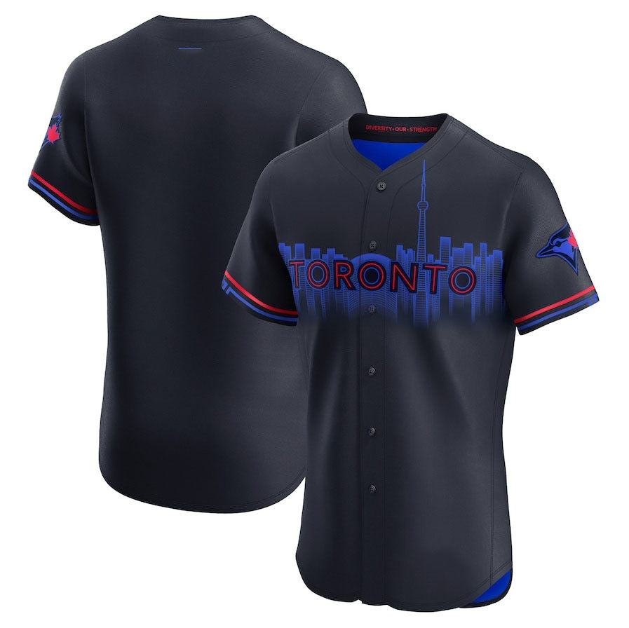 Custom Blue City Connect TOR Baseball Shirt Top