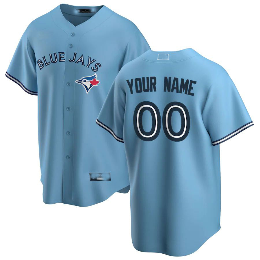 Custom Light Blue TOR Baseball Shirt Top