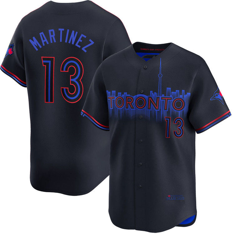 Custom #13 Blue City Connect TOR Baseball Shirt Top