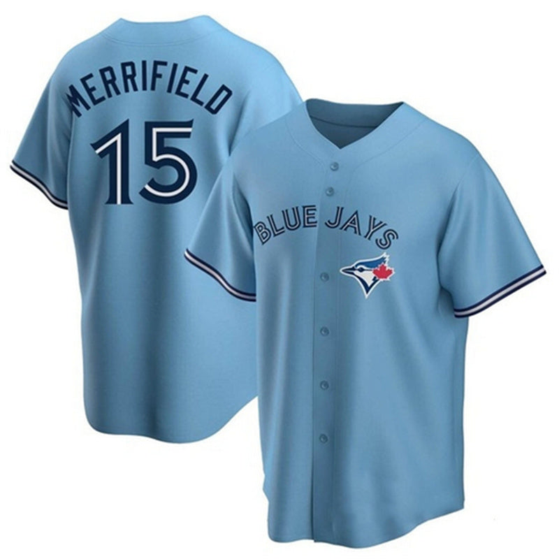 Custom #15 Light Blue TOR Baseball Shirt Top