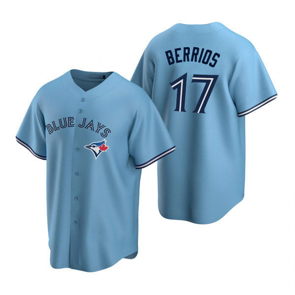 Custom #17 Powder Blue TOR Baseball Shirt Top