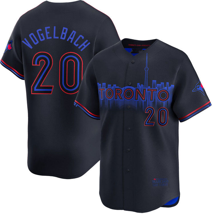 Custom #20 Blue City Connect TOR Baseball Shirt Top