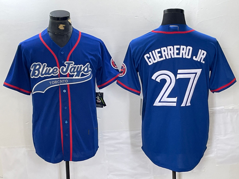 Custom #27 Blue TOR Baseball Shirt Top