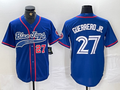 Custom #27 Blue TOR Baseball Shirt Top