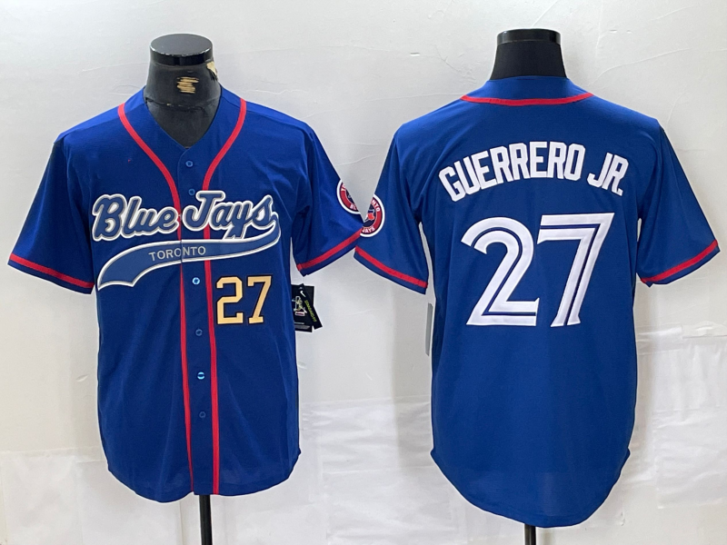 Custom #27 Blue TOR Baseball Shirt Top