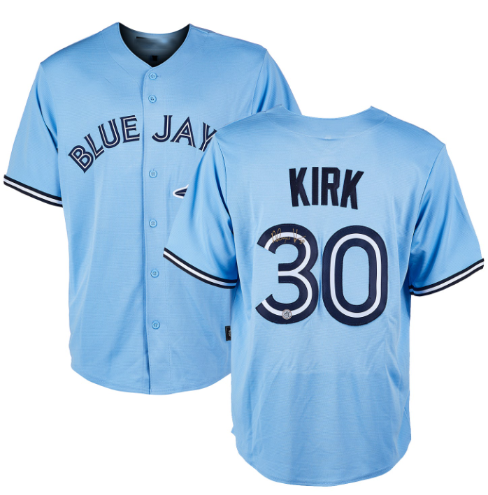 Custom #30 Light Blue TOR Baseball Shirt Top