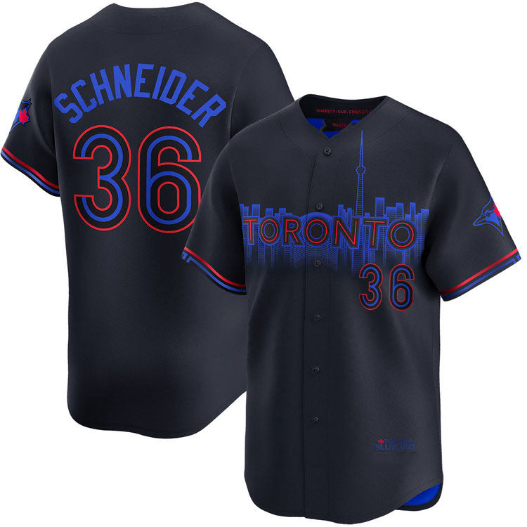 Custom #36 Blue City Connect TOR Baseball Shirt Top