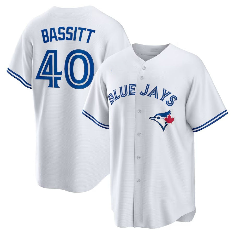 Custom #40 White TOR Baseball Shirt Top