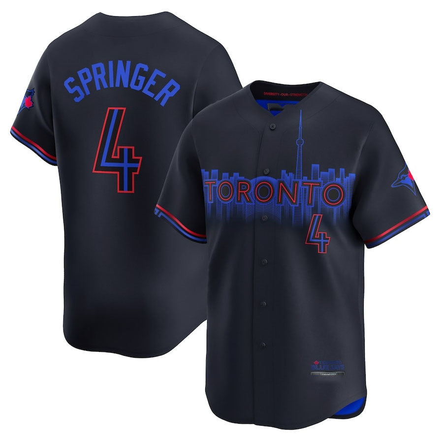 Custom #4 Black 2024 City Connect TOR Baseball Shirt Top