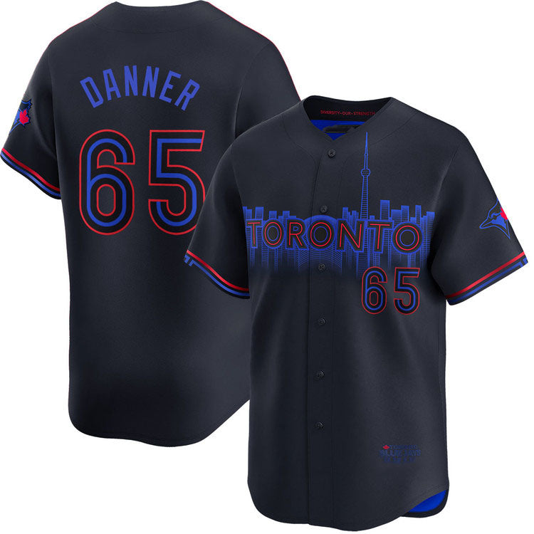 Custom #65 Blue City Connect TOR Baseball Shirt Top