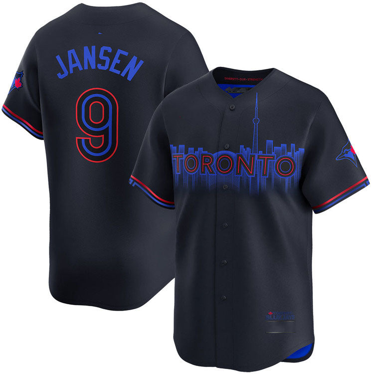 Custom #9 Blue City Connect TOR Baseball Shirt Top