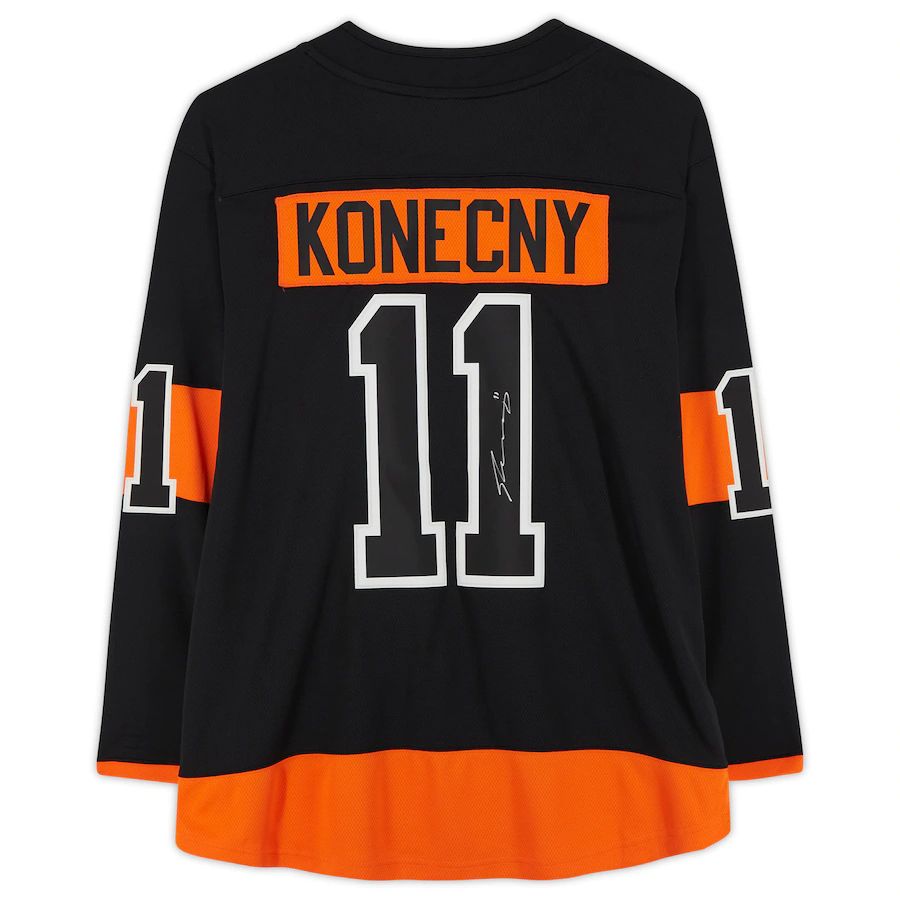 Custom #11 Black PHI Hockey Shirt Top