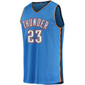 Custom #23 Blue 2021 OKC Basketball Shirt Top