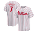 Custom #7 White PHI Baseball Shirt Top