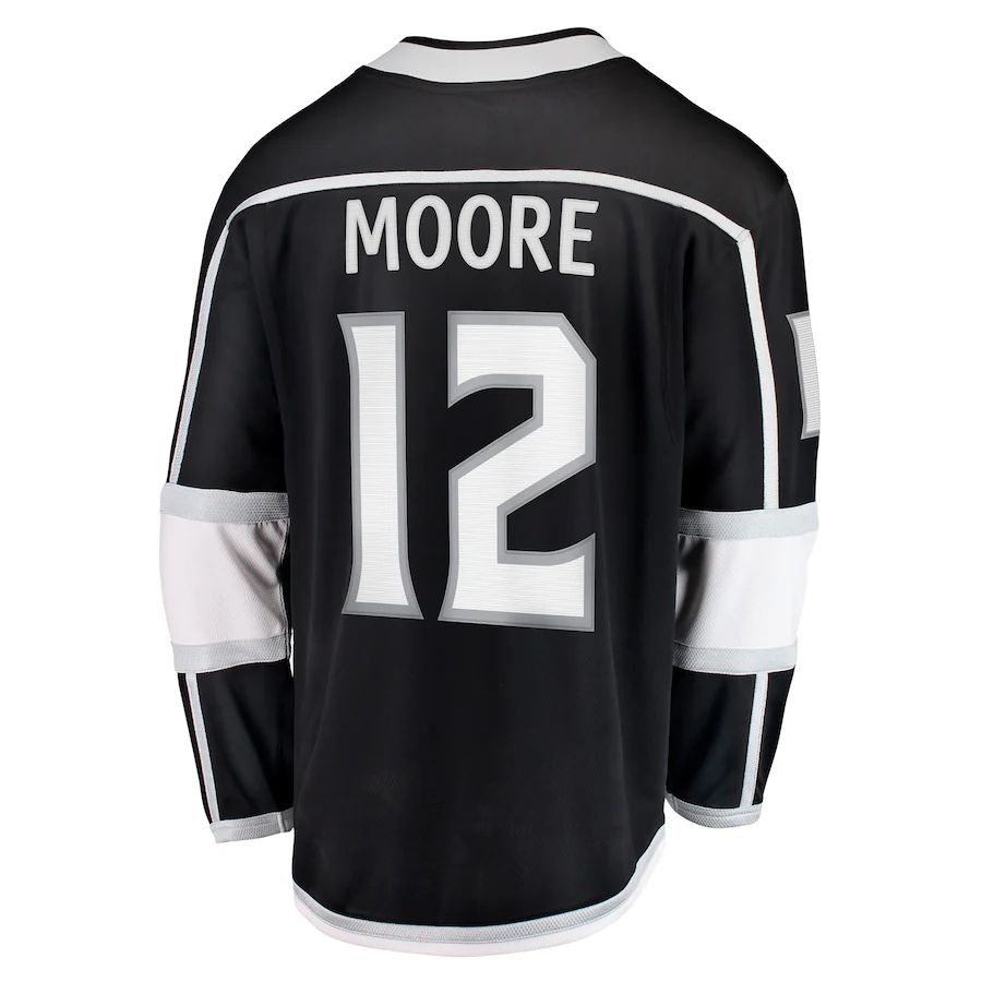 Custom #12 Black LAK Hockey Shirt Top