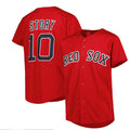 Custom #10 Red BOS Baseball Shirt Top