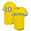 Custom #10 Red City Connect BOS Baseball Shirt Top