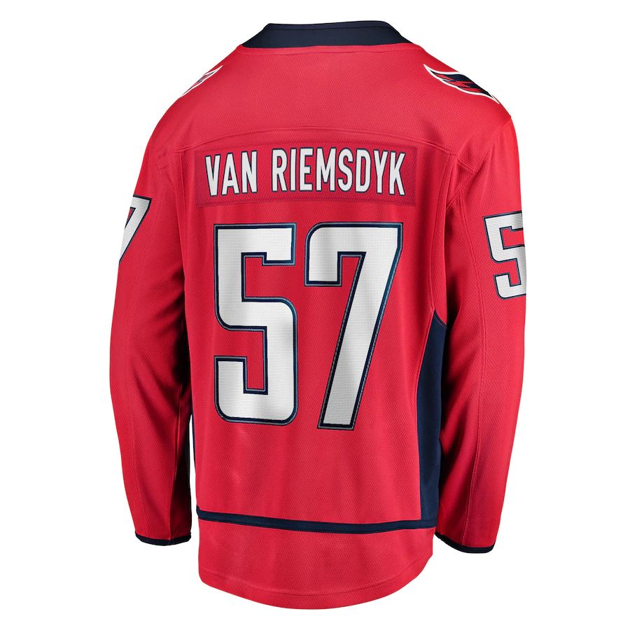 Custom #57 Red WSH Hockey Shirt Top