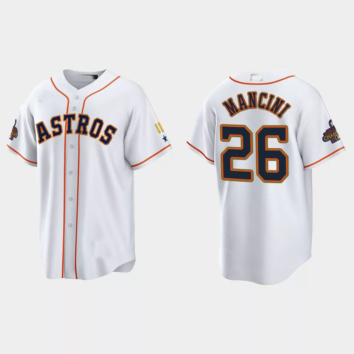 Custom #26 White 2023 HOU Baseball Shirt Top