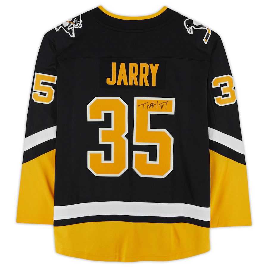 Custom #35 Black PIT Hockey Shirt Top