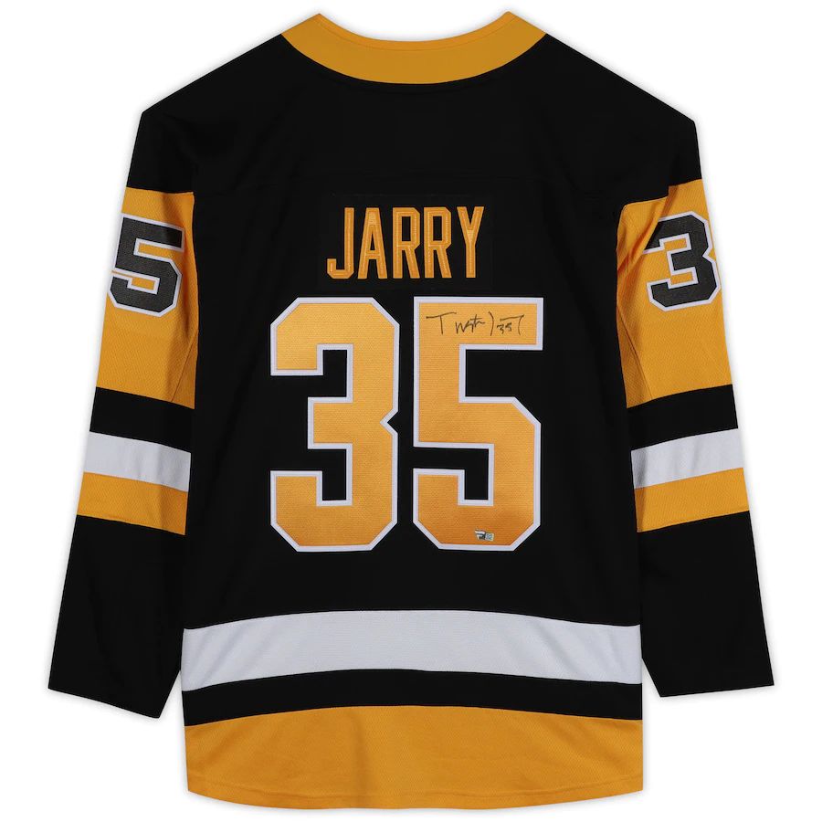 Custom #35 Black PIT Hockey Shirt Top