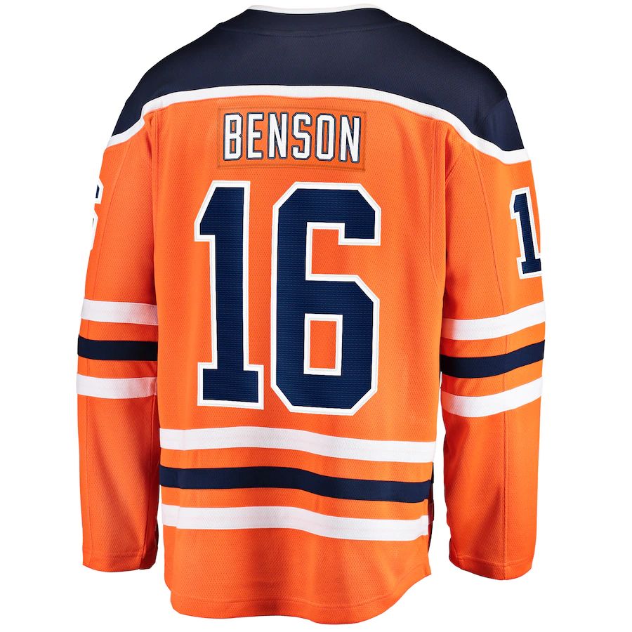 Custom #16 Orange EDM Hockey Shirt Top