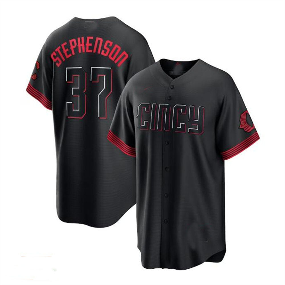 Custom #37 Black 2023 City Connect CIN Baseball Shirt Top