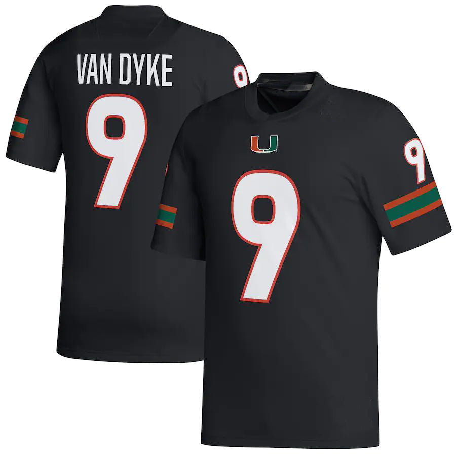 Custom #9 Black Football Shirt Top