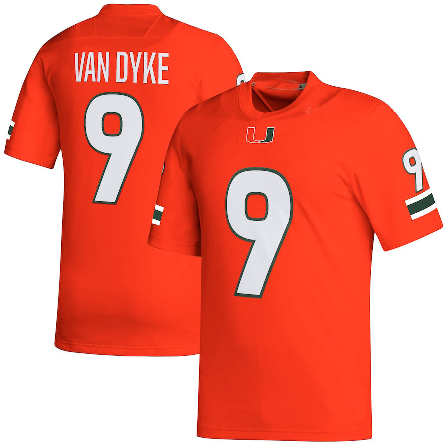 Custom #9 Orange Football Shirt Top